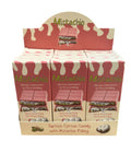 mistachio barre chocolatée rubis et barbe à papa